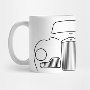 Sunbeam Supreme MkIII 1950s British classic car black outline graphic Mug